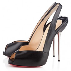 Zapatos de tacón Christian Louboutin Boulimina de 120 mm con tira trasera, color negro. Zapatos de tacón Christian Louboutin Boulimina de 120 mm con tira trasera, color negro.