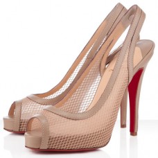 Zapatos de tacón Christian Louboutin Canne A Peche de 120 mm, color beige. Zapatos de tacón Christian Louboutin Canne A Peche de 120 mm, color beige.