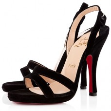 Zapatos de tacón Christian Louboutin Fine Romance de 120 mm con tira trasera, color negro. Zapatos de tacón Christian Louboutin Fine Romance de 120 mm con tira trasera, color negro.