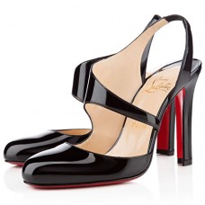 Zapatos de tacón Christian Louboutin Atomic de 100 mm con tira trasera, color negro. Zapatos de tacón Christian Louboutin Atomic de 100 mm con tira trasera, color negro.