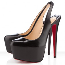 Zapatos Christian Louboutin Dafsling de 160 mm con tira trasera, color negro. Zapatos Christian Louboutin Dafsling de 160 mm con tira trasera, color negro.