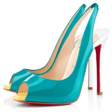 Zapatos de tacón Christian Louboutin Flo de 100 mm en color Caraibes Canari Zapatos de tacón Christian Louboutin Flo de 100 mm en color Caraibes Canari