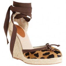Sandalias de cuña Christian Louboutin Carino Plato de 120 mm con estampado de leopardo. Sandalias de cuña Christian Louboutin Carino Plato de 120 mm con estampado de leopardo.