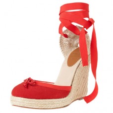 Sandalias de cuña Christian Louboutin Carino Plato de 120 mm rojas Sandalias de cuña Christian Louboutin Carino Plato de 120 mm rojas