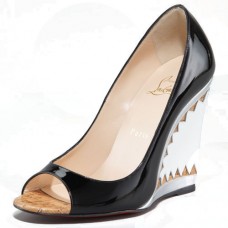 Sandalias de cuña Christian Louboutin Miramar de 100 mm negras Sandalias de cuña Christian Louboutin Miramar de 100 mm negras