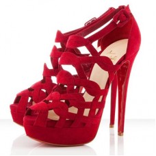 Sandalias Christian Louboutin Larissa Plato de 140 mm, color rojo. Sandalias Christian Louboutin Larissa Plato de 140 mm, color rojo.