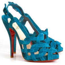 Sandalias Christian Louboutin Larissandale de 120 mm, color azul. Sandalias Christian Louboutin Larissandale de 120 mm, color azul.