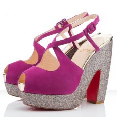 Sandalias Christian Louboutin Martel de 140 mm, color rosa matador. Sandalias Christian Louboutin Martel de 140 mm, color rosa matador.