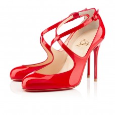 Zapatos de tacón Mary Jane Christian Louboutin Viva Dita de 100 mm en color rojo. Zapatos de tacón Mary Jane Christian Louboutin Viva Dita de 100 mm en color rojo.