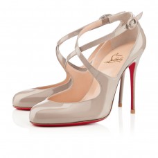 Zapatos de tacón Mary Jane Christian Louboutin Viva Dita de 100 mm, color piedra. Zapatos de tacón Mary Jane Christian Louboutin Viva Dita de 100 mm, color piedra.