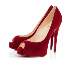 Christian Louboutin Vendome Bombas peep toe de 120 mm Rojo Christian Louboutin Vendome Bombas peep toe de 120 mm Rojo