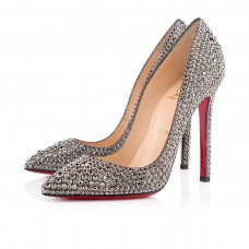 Zapatos Christian Louboutin Pigalle Strass de 120 mm para ocasiones especiales en color hematita. Zapatos Christian Louboutin Pigalle Strass de 120 mm para ocasiones especiales en color hematita.