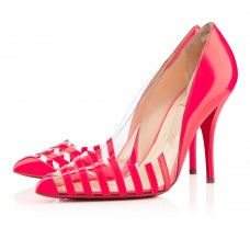 Zapatos de tacón Christian Louboutin Pivichic de PVC de 100 mm, color rosa París