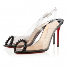 Zapatos de tacón Christian Louboutin Ring My Toe de 80 mm, color negro. Zapatos de tacón Christian Louboutin Ring My Toe de 80 mm, color negro.
