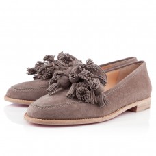 Christian Louboutin Japonaise Mocasines Taupe Christian Louboutin Japonaise Mocasines Taupe