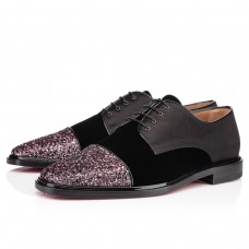 Mocasines Christian Louboutin Bruno Orlato Glitter color rosa antiguo Mocasines Christian Louboutin Bruno Orlato Glitter color rosa antiguo