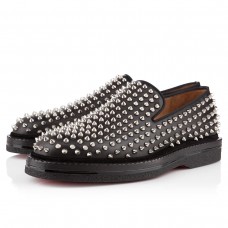 Mocasines Christian Louboutin Fred Au 14 Negro/Plata Mocasines Christian Louboutin Fred Au 14 Negro/Plata