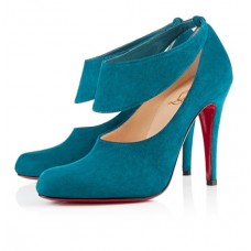 Zapatos de tacón Christian Louboutin Miss Zorra de 100 mm color turquesa