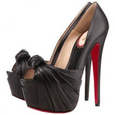 Zapatos de tacón Christian Louboutin Lady Gres de 160 mm con puntera abierta, color negro. Zapatos de tacón Christian Louboutin Lady Gres de 160 mm con puntera abierta, color negro.
