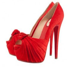Zapatos de tacón Christian Louboutin Lady Gres de 160 mm con puntera abierta, color rojo. Zapatos de tacón Christian Louboutin Lady Gres de 160 mm con puntera abierta, color rojo.
