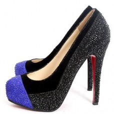 Zapatos de tacón Christian Louboutin Calypso de 140 mm, color azul. Zapatos de tacón Christian Louboutin Calypso de 140 mm, color azul.