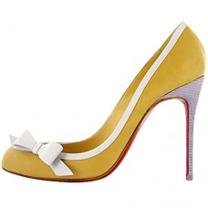 Zapatos de tacón Christian Louboutin Beauty de 100 mm, color amarillo. Zapatos de tacón Christian Louboutin Beauty de 100 mm, color amarillo.