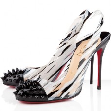 Zapatos de tacón Christian Louboutin Epoca de 100 mm, color negro/blanco. Zapatos de tacón Christian Louboutin Epoca de 100 mm, color negro/blanco.