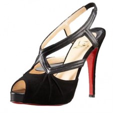 Zapatos de tacón Christian Louboutin Angela de 120 mm con tira trasera, color negro. Zapatos de tacón Christian Louboutin Angela de 120 mm con tira trasera, color negro.
