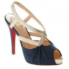 Zapatos de tacón bajo Christian Louboutin Angela de 120 mm, color azul. Zapatos de tacón bajo Christian Louboutin Angela de 120 mm, color azul.