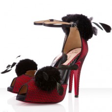Sandalias Christian Louboutin Pluminette de 120 mm, color rojo. Sandalias Christian Louboutin Pluminette de 120 mm, color rojo.