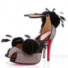 Sandalias Christian Louboutin Pluminette de 120 mm color polvo