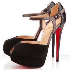 Sandalias Christian Louboutin No. 299 de 140 mm, color negro. Sandalias Christian Louboutin No. 299 de 140 mm, color negro.