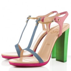 Sandalias Christian Louboutin Sylvieta de 120 mm, color verde/dorado. Sandalias Christian Louboutin Sylvieta de 120 mm, color verde/dorado.