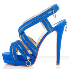 Sandalias Christian Louboutin Trailer de 140 mm, color azul. Sandalias Christian Louboutin Trailer de 140 mm, color azul.