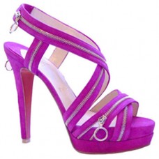 Sandalias Christian Louboutin Trailer de 140 mm, color morado. Sandalias Christian Louboutin Trailer de 140 mm, color morado.
