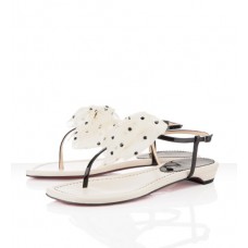 Sandalias planas Christian Louboutin Vaudou color marfil Sandalias planas Christian Louboutin Vaudou color marfil