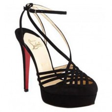 Sandalias Christian Louboutin Tres Francaise de 140 mm, color negro. Sandalias Christian Louboutin Tres Francaise de 140 mm, color negro.