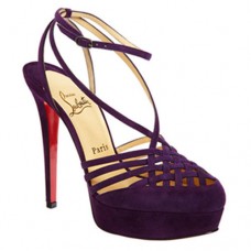 Sandalias Christian Louboutin Tres Francaise de 140 mm, color morado. Sandalias Christian Louboutin Tres Francaise de 140 mm, color morado.