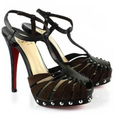 Sandalias Christian Louboutin Zigounette de 140 mm, color negro. Sandalias Christian Louboutin Zigounette de 140 mm, color negro.